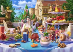 June's Journey - Tea Time At Icarus Dessert & Sweets Jigsaw Puzzle By Ceaco