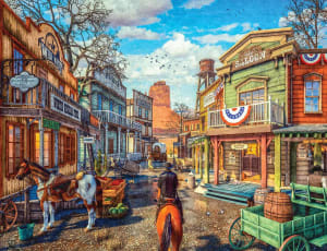 Old Western Town Western By Springbok