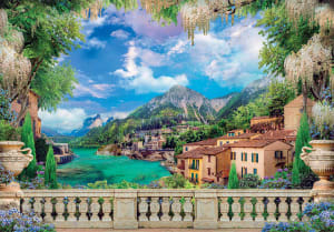 Lush Terrace on Lake Lakes & Rivers By Clementoni
