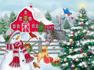 Winter Farm Christmas By SunsOut