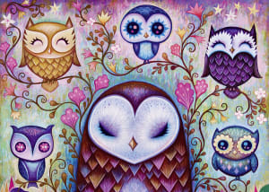 Dreaming, Great Big Owl Contemporary & Modern Art By Heye