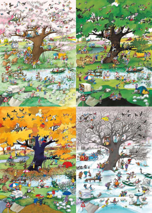 Cartoon Classics: 4 Seasons Humor By Heye