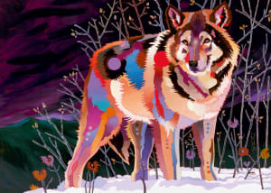Night Wolf Wolf By Heye