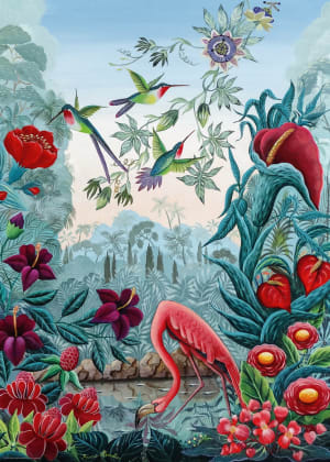 Exotic Garden, Bird Paradise Lakes & Rivers By Heye
