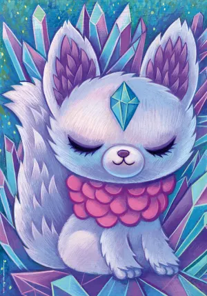 Dreaming, Crystal Fox Cats By Heye