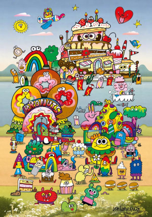 With Jon Burgerman Cartoon By Heye