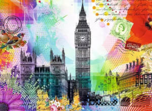 London Postcard London & United Kingdom By Ravensburger