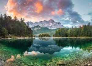Zugspitze at the Eibsee, Germany Germany By Ravensburger