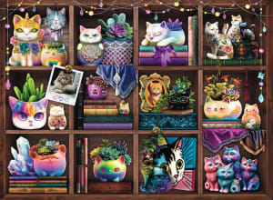 Cubby Cats and Succulents Collage By Ravensburger