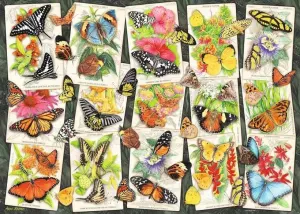 Tropical Butterflies Collage By Ravensburger