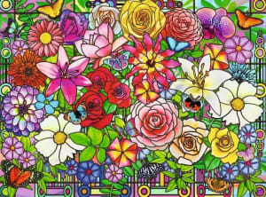 Tiffany Flowers  - Scratch and Dent Flower & Garden By Ravensburger