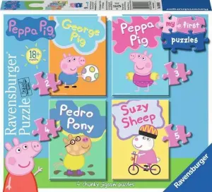 Peppa Pig 2/3/4/5 Pc My First Puzzle Children's Cartoon By Ravensburger