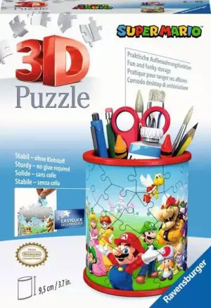 Super Mario Pencil Holder 54 Pc Puzzle Video Game By Ravensburger