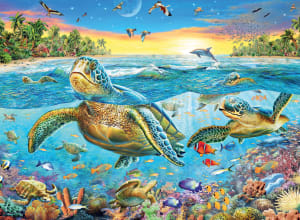 Swim with Sea Turtles Sea Life By Ravensburger