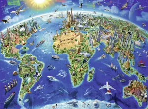 World Landmarks Map Maps & Geography By Ravensburger