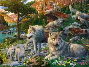 Wolves in Spring Wolf By Ravensburger
