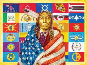 Flags of Our Fathers Native American By SunsOut