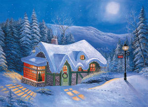 Silent Night Cabin & Cottage By Tomax Puzzles