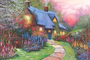 Floral Cottage Cabin & Cottage By Tomax Puzzles