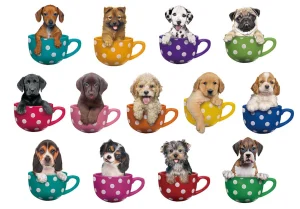Pups in Cups Dogs By RoseArt