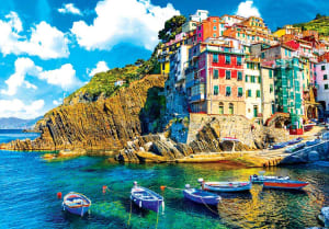 Cinque Terra Riomaggiola Village Italy Beach & Ocean By Kodak