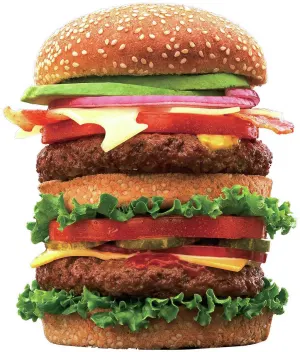 Juicy Burger Food and Drink By RoseArt