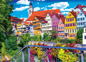 Floral Colorful Town, Tubingen, Germany Photography By Kodak