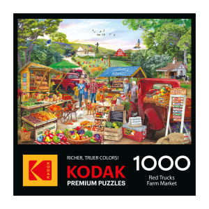 Red Trucks Farm Market Nostalgic & Retro By Kodak