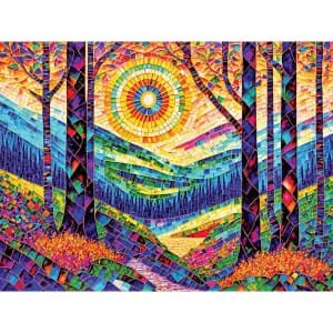 Stained Glass - The Sun Shines On Dreamland Pattern & Geometric By RoseArt