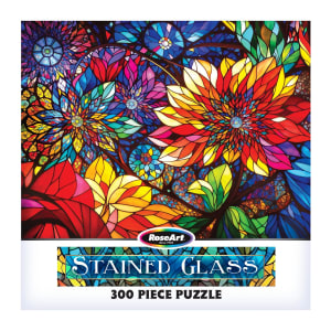 Roseart Stained Glass - Flowers Stained Glass Flower & Garden By RoseArt