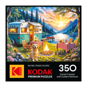 Kodak - Sunset Camper With Golden Retriever Camping By Kodak