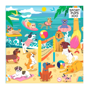 Sport Pups - Beach Volleyball Pups Beach & Ocean By RoseArt