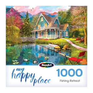 My Happy Place 1000Pc - Fishing Retreat Landscape By RoseArt