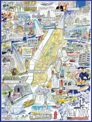 Map of New York City New York By All Jigsaw Puzzles