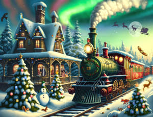 The Christmas Express Train Christmas By All Jigsaw Puzzles