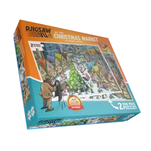 Djigsaw Vu at the Christmas Market 2 x 1000 Jigsaw Puzzles Christmas By All Jigsaw Puzzles