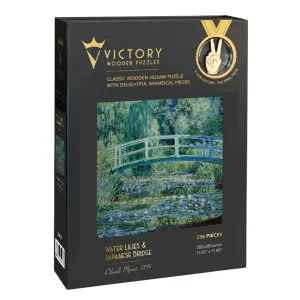 Water Lilies & Japanese Bridge Contemporary & Modern Art By Victory Wooden Puzzles, LTD