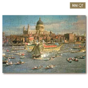 The River Thames With St. Paul's - Mini Quarter Tin Lakes & Rivers By Victory Wooden Puzzles, LTD