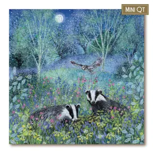 Summer Badgers - Mini Quarter Tin Forest By Victory Wooden Puzzles, LTD