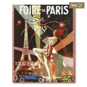 Vintage Poster - Foires De Paris - Mini Quarter Tin Paris & France By Victory Wooden Puzzles, LTD
