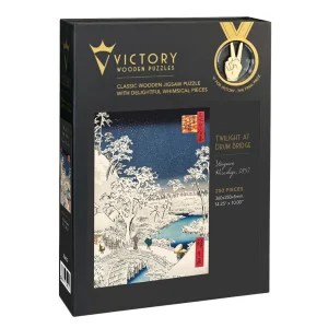 Twilight At Drum Bridge Asian Art By Victory Wooden Puzzles, LTD
