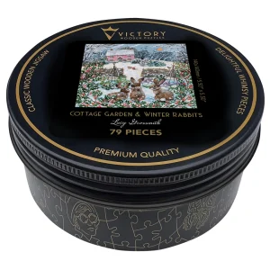 Cottage Garden & Winter Rabbits MINI QT Winter By Victory Wooden Puzzles, LTD