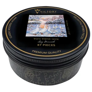 White Winter Geese MINI QT Winter By Victory Wooden Puzzles, LTD
