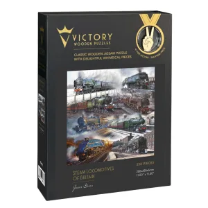 Steam Locomotives Of Britain Train By Victory Wooden Puzzles, LTD