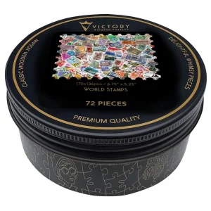 World Stamps MINI QT Collage By Victory Wooden Puzzles, LTD