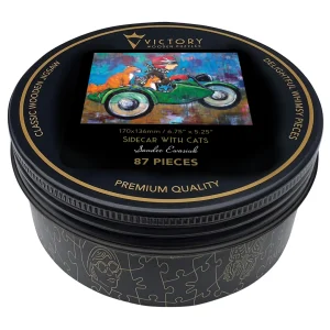 Sidecar WIth Cats MINI QT People By Victory Wooden Puzzles, LTD