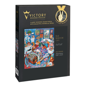 Blue Bedroom Cats Around the House By Victory Wooden Puzzles, LTD