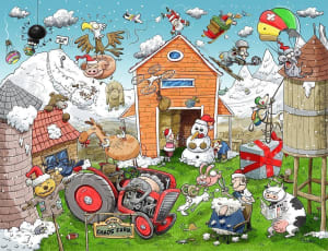 Christmas at Chaos Farm Christmas By All Jigsaw Puzzles