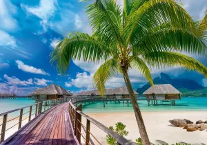 Wanderlust: Paradise Beach, Bora-Bora Beach & Ocean By Trefl