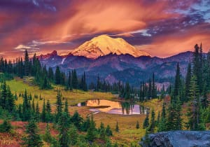 Mountain Sunset Sunrise & Sunset By Trefl